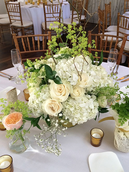 Green Ferns and Moss: Pomme Radnor, Tish Long Wedding Flowers