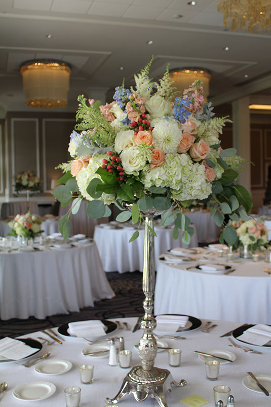 Blue and Pink and Moss: Philadelphia Country Club, Tish Long Wedding Flowers
