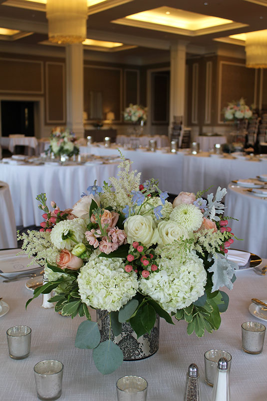 Blue and Pink and Moss: Philadelphia Country Club, Tish Long Wedding Flowers