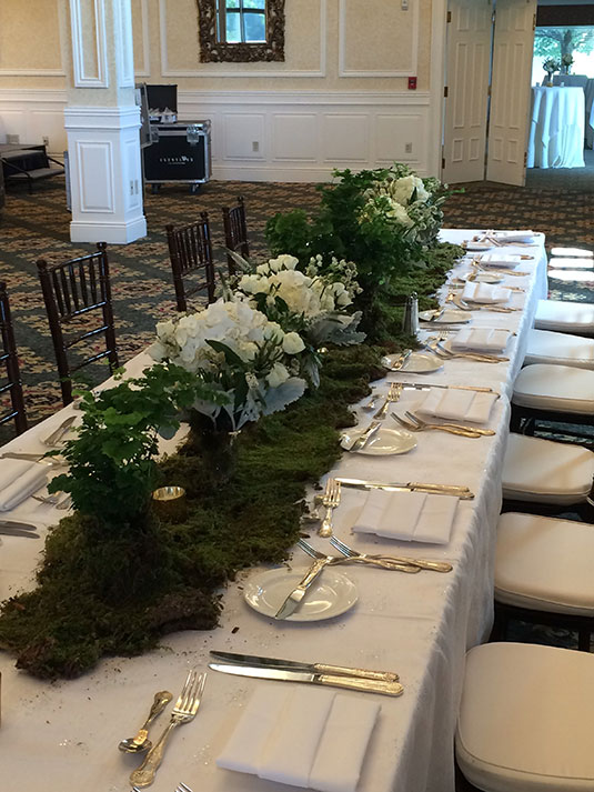 Cream and Silver and Moss: Philadelphia Country Club, Tish Long Wedding Flowers