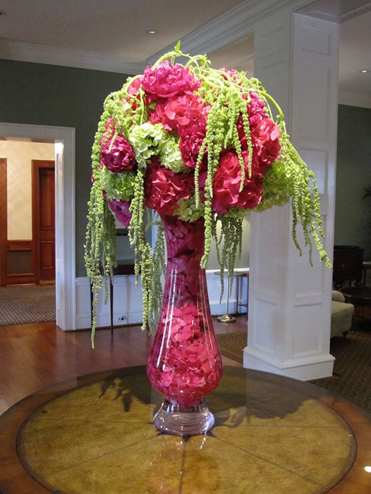 Bold Pink and Green and Blue: Merion Cricket Club, Tish Long Wedding Flowers