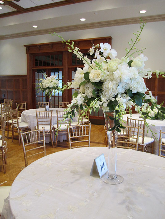 White Orchids: Aronimink Golf Club, Tish Long Wedding Flowers